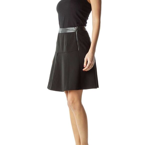 Ann Taylor Black Flared Mini Skirt - Picture 3 of 3